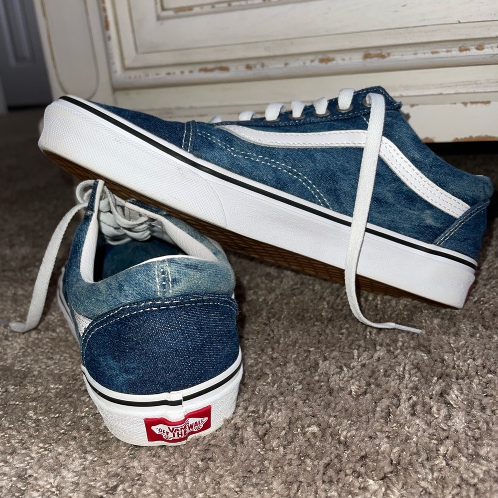 Custom Made Blue Vans - Picture 3 of 8